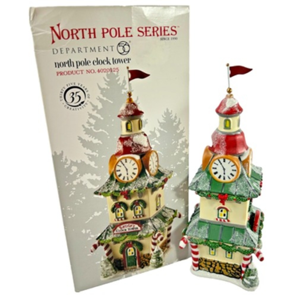 Department 56 North Pole CLOCK TOWER 2011 #4020125 Box Retired & Hard to Find